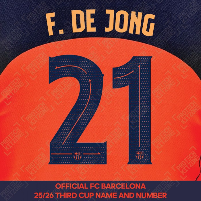 F. De Jong 21 (Official FC Barcelona 2025/26 Third Name &
